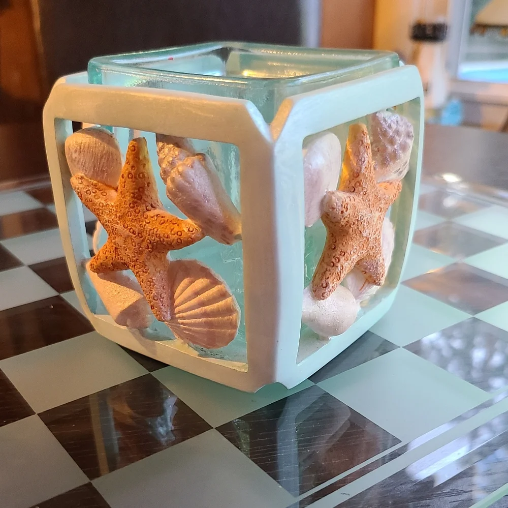 Votive Candle Holder seashell design